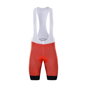 BONAVELO Cyklistické kalhoty krátké s laclem - COFIDIS 2021 - bílá/červená