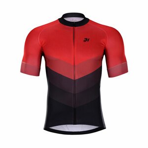 HOLOKOLO Cyklistický dres s krátkým rukávem - NEW NEUTRAL - červená/černá 2XL