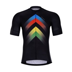 HOLOKOLO Cyklistický dres s krátkým rukávem - HYPER - duhová/černá 2XL