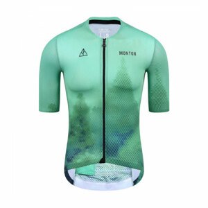 MONTON Cyklistický dres s krátkým rukávem - FOREST - zelená S