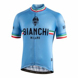 BIANCHI MILANO Cyklistický dres s krátkým rukávem - ISALLE - modrá