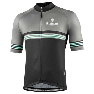 BIANCHI MILANO Cyklistický dres s krátkým rukávem - PRIZZI - černá/šedá