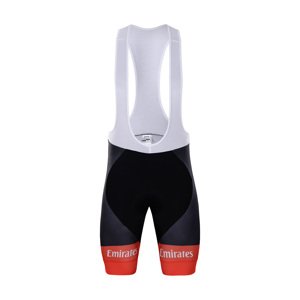 BONAVELO Cyklistické kalhoty krátké s laclem - UAE 2021 - bílá/červená/černá XS