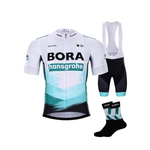 BONAVELO Cyklistický mega set - BORA 2021 - zelená/černá