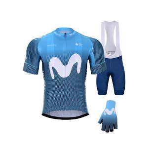 BONAVELO Cyklistický mega set - MOVISTAR 2021 - modrá/bílá
