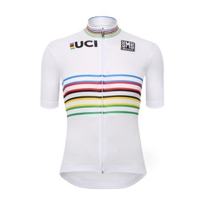 SANTINI Cyklistický dres s krátkým rukávem - UCI WORLD CHAMPION - bílá