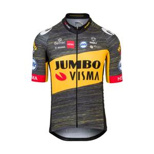 AGU Cyklistický dres s krátkým rukávem - JUMBO-VISMA 2021 TDF - černá/žlutá