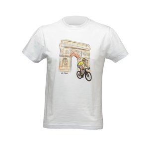 NU. BY HOLOKOLO Cyklistické triko s krátkým rukávem - LE TOUR PARIS - bílá XS