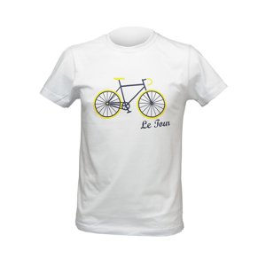 NU. BY HOLOKOLO Cyklistické triko s krátkým rukávem - LE TOUR LEMON - bílá M