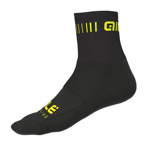 ALÉ Cyklistické ponožky klasické - STRADA Q-SKIN  - černá/žlutá