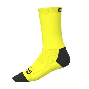 ALÉ Cyklistické ponožky klasické - TEAM  - žlutá