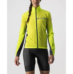 CASTELLI Cyklistická větruodolná bunda - SQUADRA STRECH LADY - žlutá XS