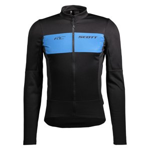 SCOTT Cyklistická zateplená bunda - RC WARM HYBRID WB - černá/modrá M