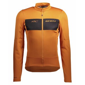 SCOTT Cyklistická zateplená bunda - RC WARM HYBRID WB - černá/oranžová M