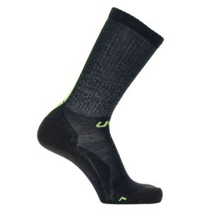 UYN Cyklistické ponožky klasické - AERO WINTER  - černá/zelená 45-47
