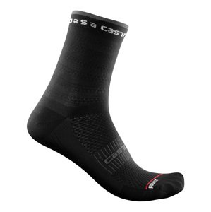 CASTELLI Cyklistické ponožky klasické - ROSSO CORSA 11 LADY - černá
