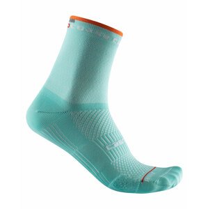 CASTELLI Cyklistické ponožky klasické - ROSSO CORSA 11 LADY - světle modrá