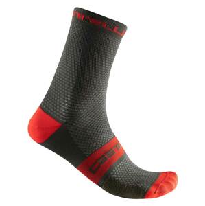 CASTELLI Cyklistické ponožky klasické - SUPERLEGGERA T 12 - zelená/červená 2XL