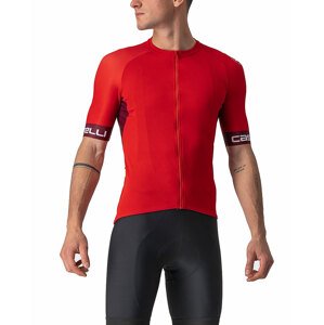 CASTELLI Cyklistický dres s krátkým rukávem - ENTRATA VI - bordó/červená 2XL