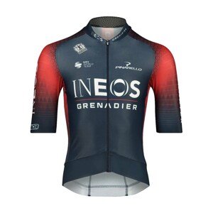 BIORACER Cyklistický dres s krátkým rukávem - INEOS GRENADIERS '22 - červená/modrá 2XL