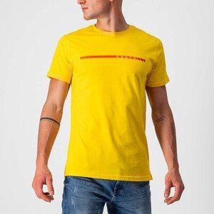 CASTELLI Cyklistické triko s krátkým rukávem - VENTAGLIO TEE - žlutá/červená L