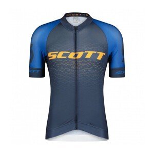 SCOTT Cyklistický dres s krátkým rukávem - RC PRO SS - oranžová/modrá M