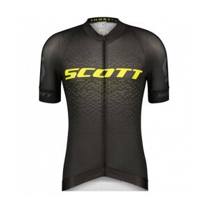 SCOTT Cyklistický dres s krátkým rukávem - RC PRO SS - černá/žlutá L