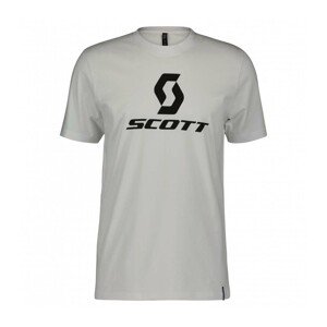 SCOTT Cyklistické triko s krátkým rukávem - ICON SS - bílá/černá M