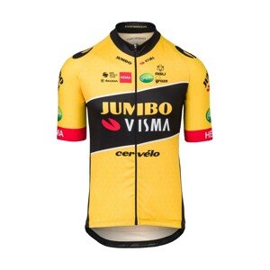 AGU Cyklistický dres s krátkým rukávem - JUMBO-VISMA 2022 - černá/žlutá 2XL