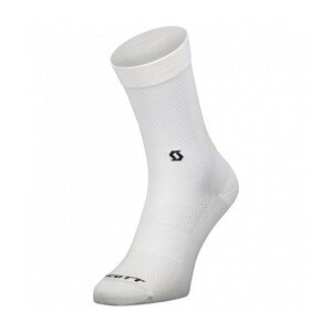 SCOTT Cyklistické ponožky klasické - PERFO SRAM CREW - bílá 45-47