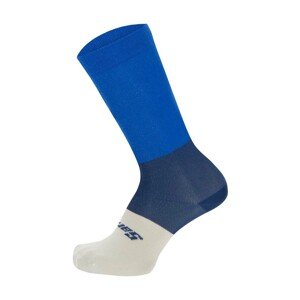 SANTINI Cyklistické ponožky klasické - BENGAL - modrá/bílá 44-47