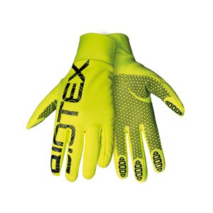 BIOTEX Cyklistické rukavice dlouhoprsté - THERMAL TOUCH GEL - žlutá/černá M