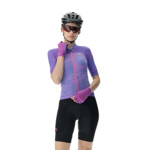 UYN Cyklistický dres s krátkým rukávem - BIKING WAVE LADY - fialová/růžová/černá XL