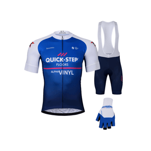 BONAVELO Cyklistický mega set - QUICKSTEP 2022 - bílá/modrá
