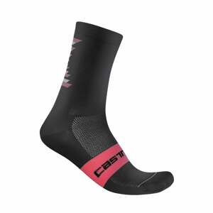 CASTELLI Cyklistické ponožky klasické - GIRO D'ITALIA 2022 - černá/růžová