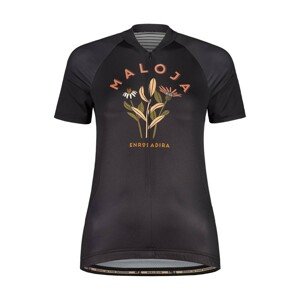 MALOJA Cyklistický dres s krátkým rukávem - MALOJA GANESM. 1/2 - černá XL