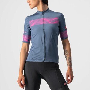 CASTELLI Cyklistický dres s krátkým rukávem - FENICE LADY - růžová/modrá M