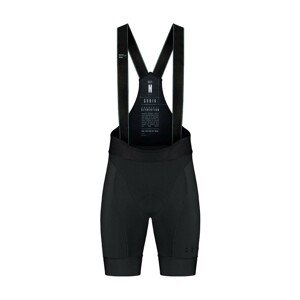 GOBIK Cyklistické kalhoty krátké s laclem - ABSOL REVOLUTION K10 - černá XL
