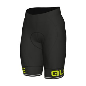 ALÉ Cyklistické kalhoty krátké bez laclu - CORSA - žlutá/černá 2XL