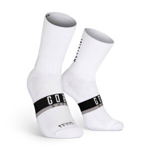 GOBIK Cyklistické ponožky klasické - SUPERB STANDARD - bílá S-M