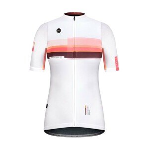 GOBIK Cyklistický dres s krátkým rukávem - STARK ROSEWOOD LADY - bordó/růžová/bílá XS