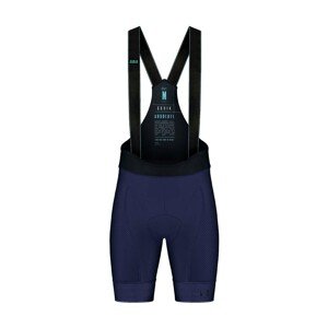 GOBIK Cyklistické kalhoty krátké s laclem - ABSOLUTE 5.0 K10 - modrá XL