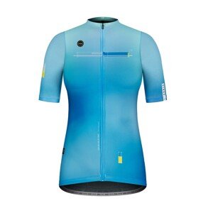GOBIK Cyklistický dres s krátkým rukávem - STARK ZIRCON LADY - modrá/světle modrá 2XL
