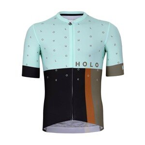 HOLOKOLO Cyklistický dres s krátkým rukávem - GRATEFUL ELITE - světle modrá/černá L