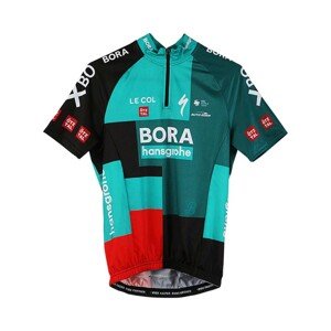 LE COL Cyklistický dres s krátkým rukávem - BORA HANSGROHE 2022 - zelená/šedá 12-13Y