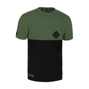 ROCDAY Cyklistický dres s krátkým rukávem - DOUBLE - zelená/černá XL