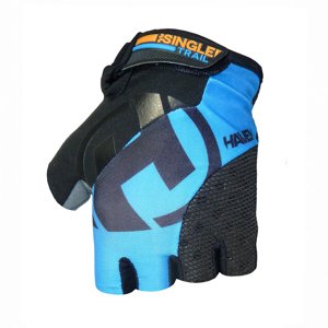 HAVEN Cyklistické rukavice krátkoprsté - SINGLETRAIL - modrá/černá 3XL