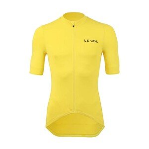 LE COL Cyklistický dres s krátkým rukávem - HORS CATEGORIE II - žlutá 3XL