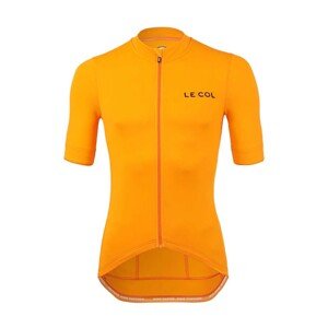 LE COL Cyklistický dres s krátkým rukávem - HORS CATEGORIE II - oranžová XL