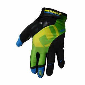 HAVEN Cyklistické rukavice dlouhoprsté - SINGLETRAIL LONG - černá/zelená XL